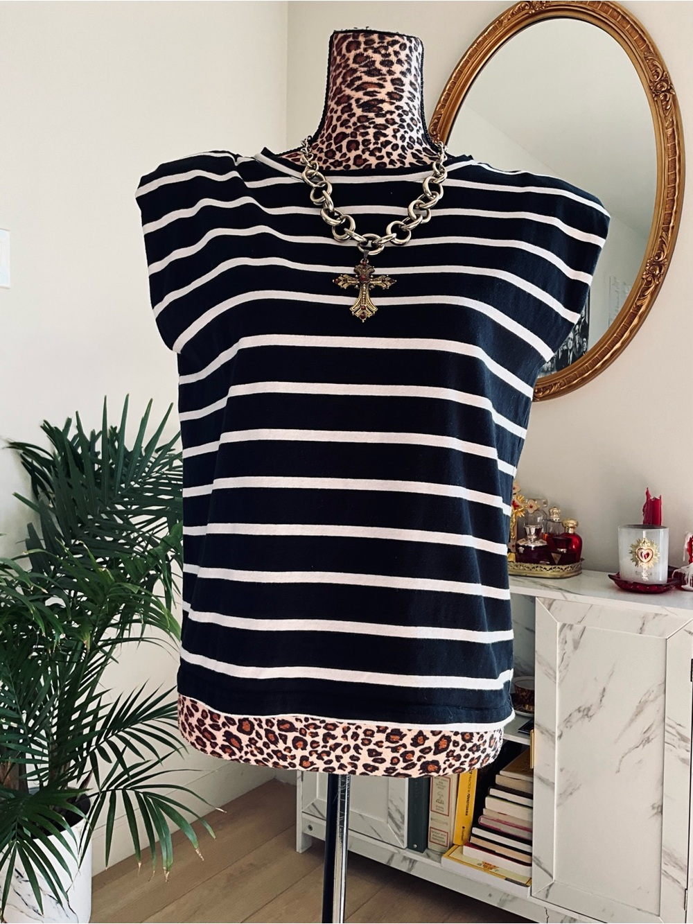 Nautical Shoulder Pad Retro Tank